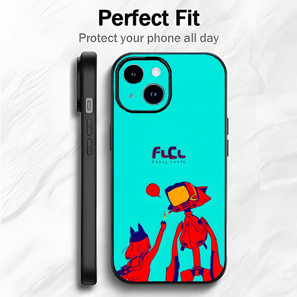 Anime F-FLCL F-First Love Cyber Love Phone Case Phone Case Soft Packaging Lightweight For iPhone17 16 15 14 13ProMax