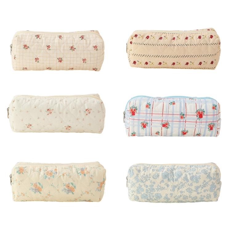 Print Pencil Organizers Kid School Stationeries Bag Fluffier Pen Holder Bag Pencil Pouches with Smooth Zippers Closures