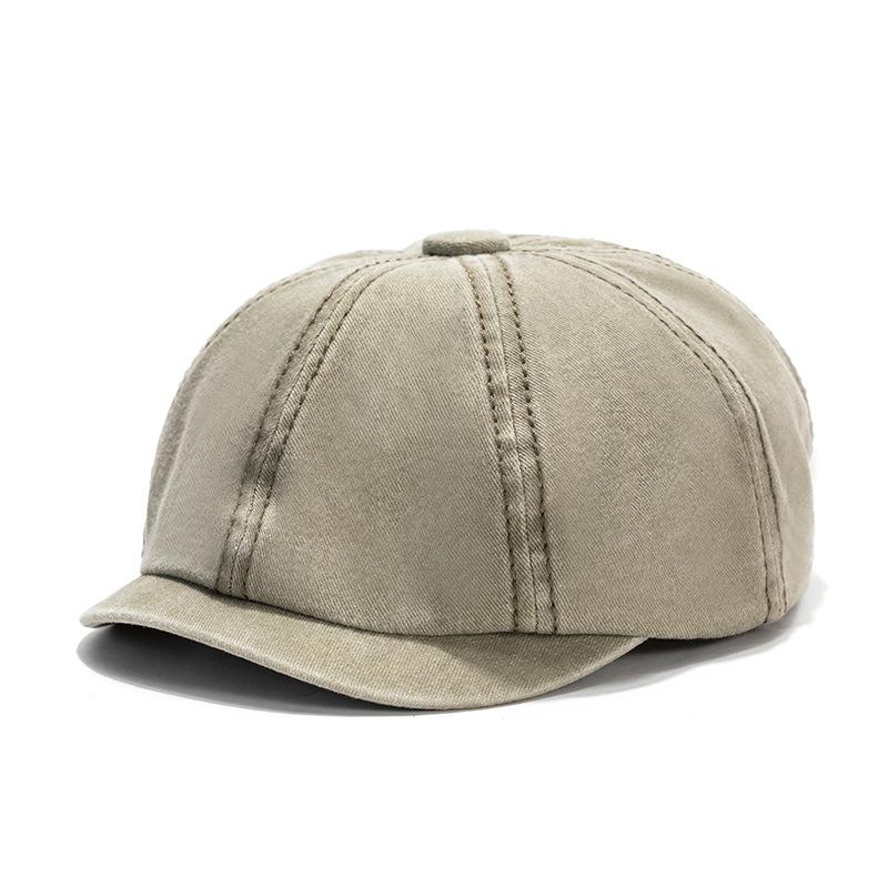 Bavlněný baret Pánská malířská čepice Newsboy čepice Klobouk Rybí kost Osmihranný klobouk