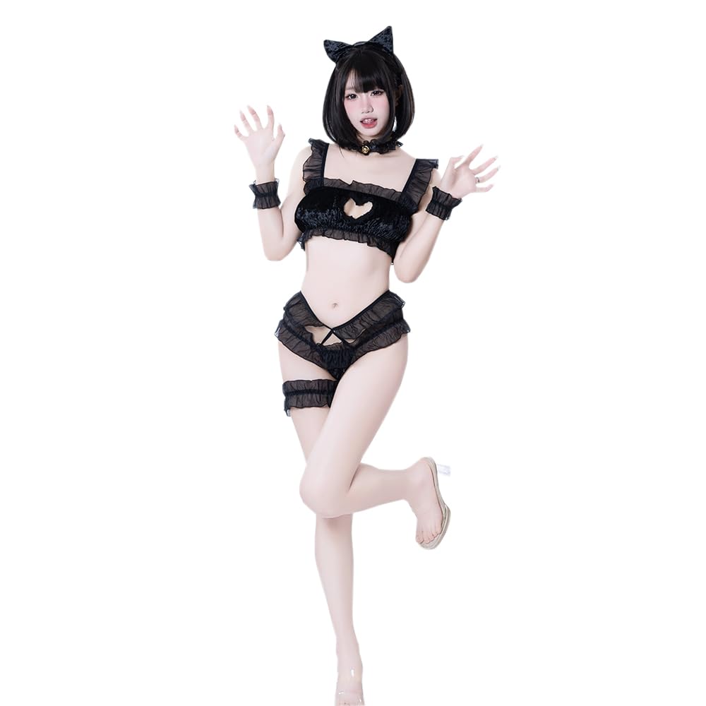Cosplay erotic cat sexy cosplay extreme naughty erotic lingerie underwear maid outfit maid baby doll cat costume cute cute moe moe open chest open