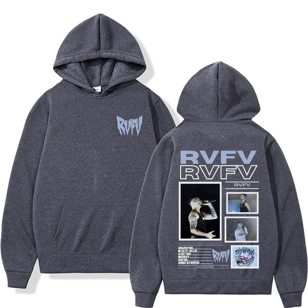 Rapper RVFV Eltiburón Tour 2025 Graphic Hoodies Male Fashion Fleece Retro Hip Hop Pop Music Sweatshirt Men Women Casual Pullover