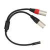 1.0ft Balanced Dual XLR Male to 3.5mm Female 3.5mm to 3Pin XLR Y Split Cable  Audio Recording