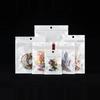 100Pcs White Clear Flat Pouch Cosmetic Packaging Jewelry Resealable Plastic Pearlescent Self-Sealing Data Cables Bag