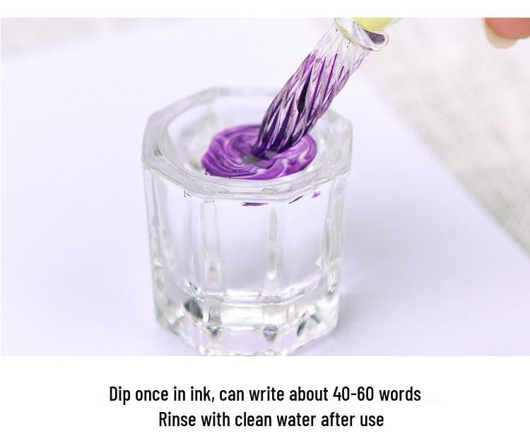Creative Glass Signature Pen - Gift for Friends' Birthdays, Elegant Gift Box Included