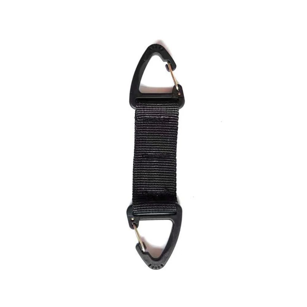 Double-headed Camping Carabiner Rotatable Backpack Key Hook Webbing Belt Buckle  Backpack