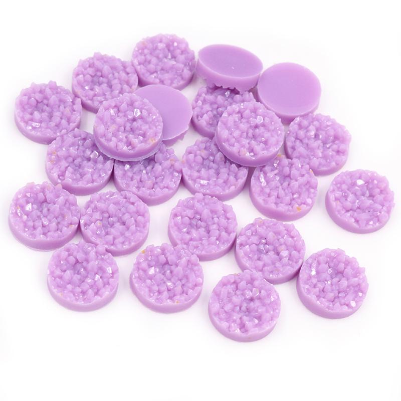 Neue, farbenfrohe 8/10/12 mm große, flache Naturharz-Cabochons (40 Stück) für Armbänder, Ohrringe und DIY-Schmuckherstellung
