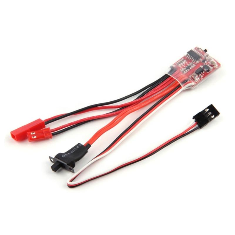 2kHz 20A Brush Motor Speed Controller with Brake for RCCar BoatTank 1/16 1/18 1/24 CrawlerAxial SCX24 AXI90081 AXI00002
