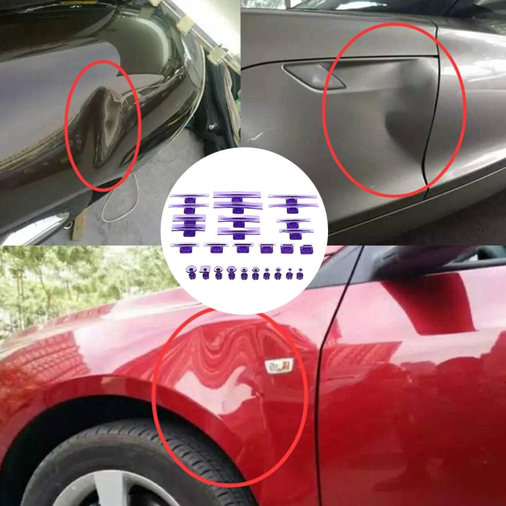 28Pcs Glue Tabs Dent Lifter Tools Dent Puller Removal Tool For Auto Paintless Dent Repair Glue Tabs For Car Body