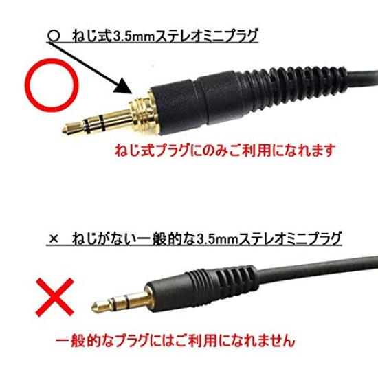 Fuji Parts to Stereo Mini Plug to Stereo Standard Plug 3.5mm 6.3mm Adapter, (Female) (Male), Screw-in Type, 5-Pack / PLG-N9909-5P