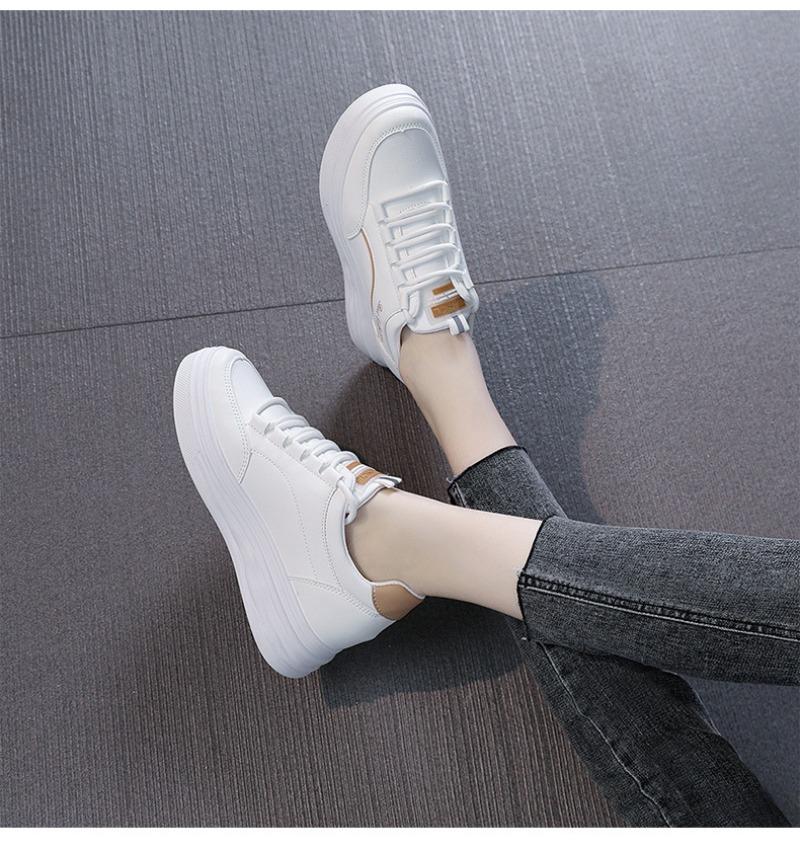 Women Contrast Color Sneakers  Casual Lace Up Outdoor Shoes Comfortable Low Top Skate Shoes Designer Platform Sports Shoes