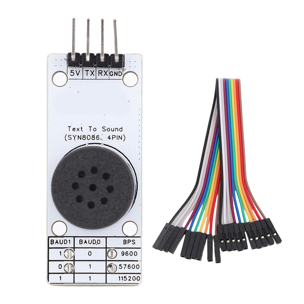 Text To Sound Voice Module Support for SYN8086 Chip Chinese Speech Synthesis Module UART Comm Interface Multi Text