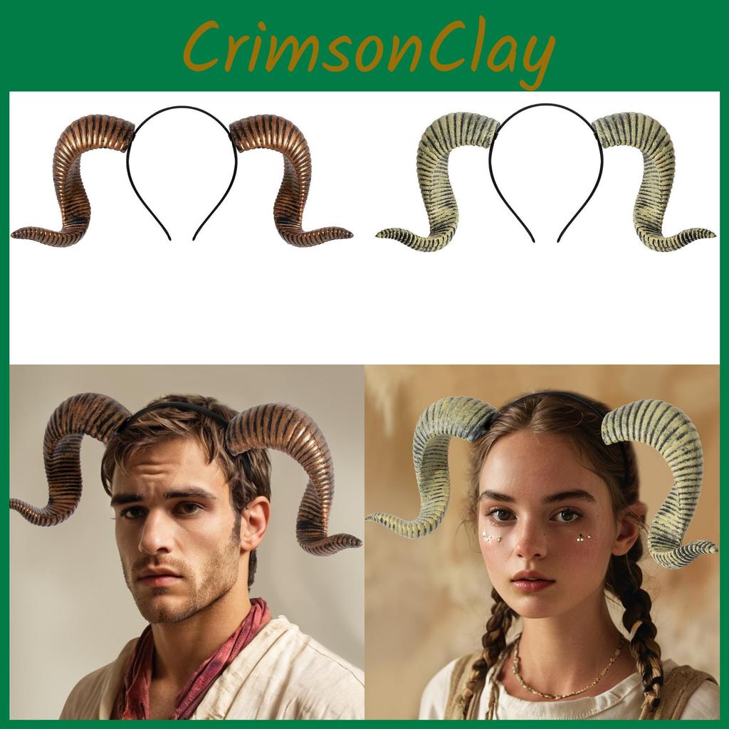 Zahnuté rohy Ovčí čelenka Cosplay doplňky Halloweenský festival Dárek Párty