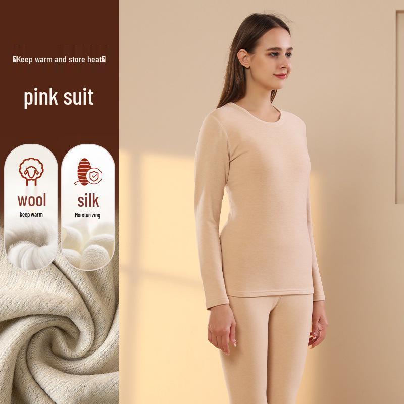 Męski Termiczny Garnitur z Kaszmiru, Jedwabiu i Aksamitu z Półgolfem na Zimę