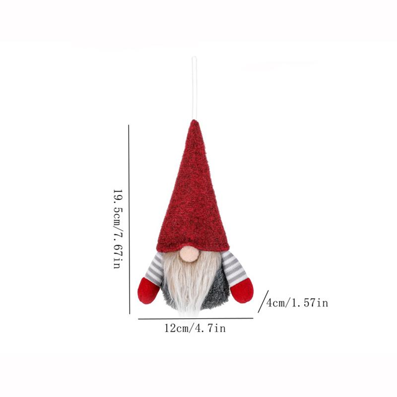 Christmas Gnome Doll Scandinavian Tomte Santa Figurine Plush Elf Toy Outdoor Yard Balcony Mini Decor