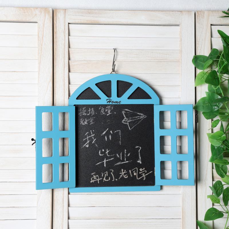 Fake Window Decoration, Wooden Wall Hanging, Wall Decoration, Blackboard Message Board, Coffee Shop, Milk Tea Shop, Bar Window Pendant