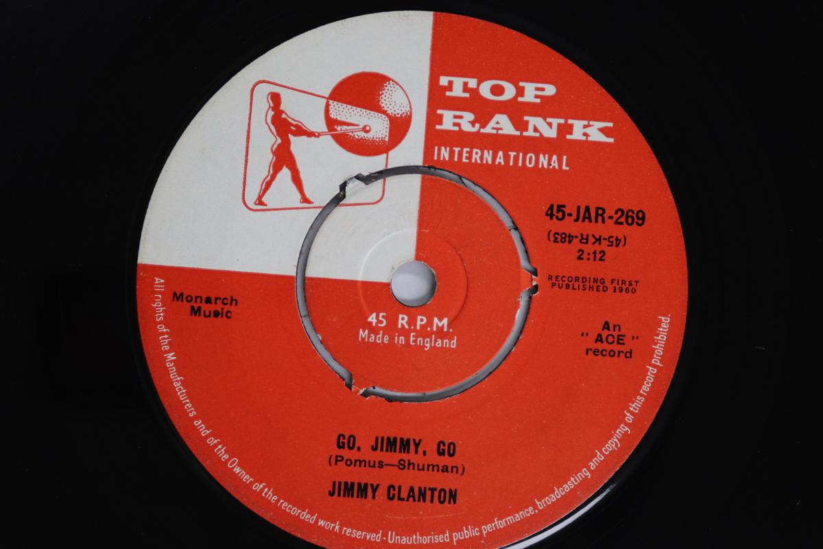 

7-дюймовая пластинка JIMMY CLANTON - Go, Jimmy, Go / I Trusted You 45JAR269 TOP RANK INTERN 1960 UK Рок Б/У