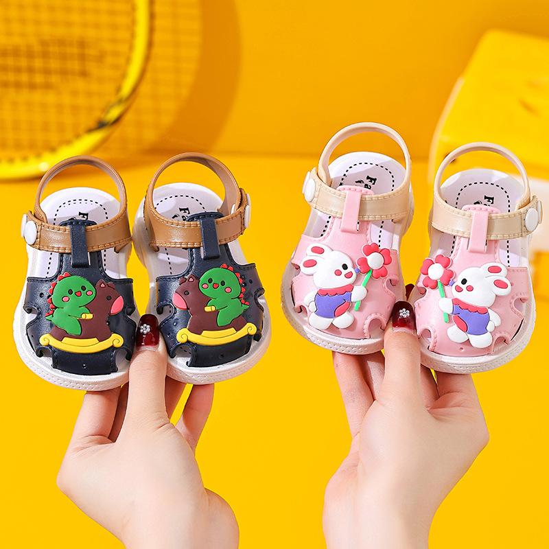 Fashion Girls' Shoes Summer New Children Sandals Soft Soled Boys' Shoe Anti Slip Baby Beach Shoes Simple Girls Sandals