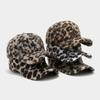 Modern Leopard Print Baseball Cap With Warm Polyester For Fall Winter Outdoor Casual Wear