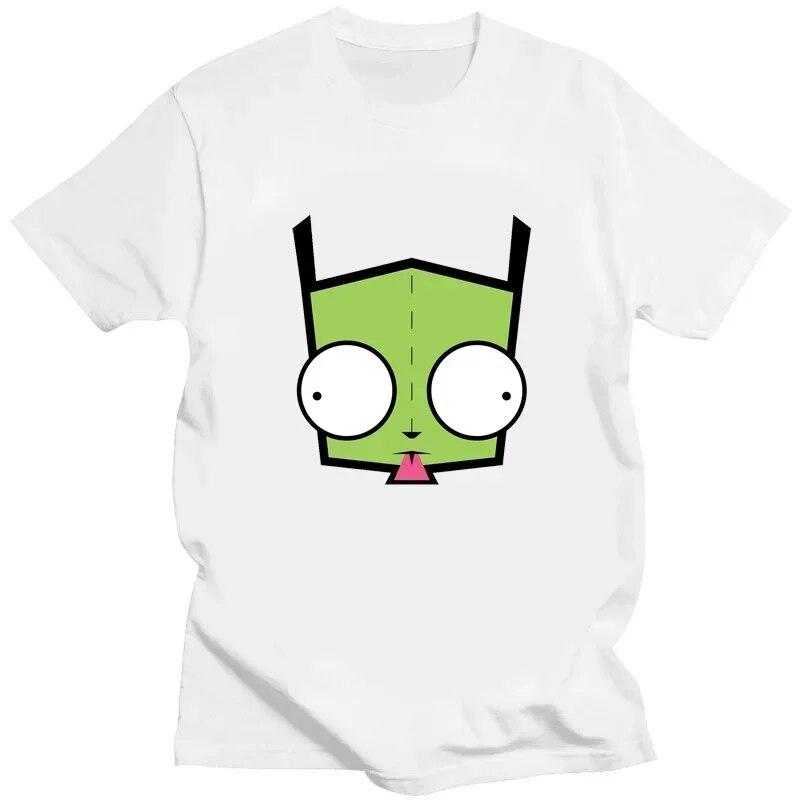 Kawaii Invader Zim Graphic TShirt Happy Hug Ready Zim Image Cute Cartoon T Shirt Unisex Women Retro T Shirt Oversized T Shirt