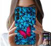 Etui Do Samsung Galaxy A13 4G - Niebieskie Motylki, Motyl, Kobiece Wzory