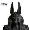 Desktop Anubis Sculpture Figurine, 3D Printed Egyptian God Statue Meditating with Heart Decor Hands, Mythical Desk for Home Office, Collectible