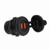 Dual QC3.0 Quick Charge Dual USB Charger Socket Power For 12 24V Car Motorcycle Boat