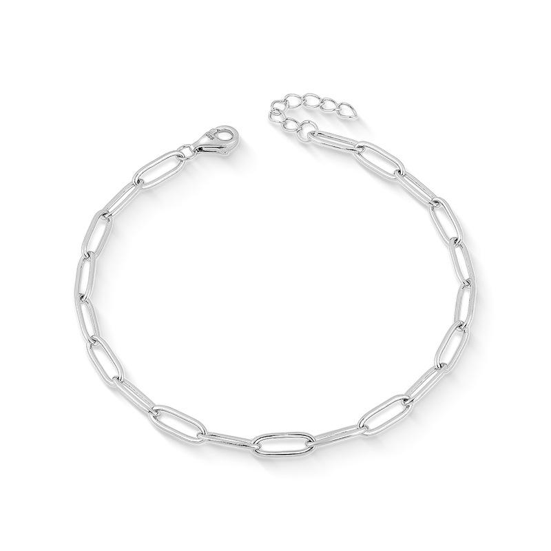 European American Fashion Cross Chain Bracelet - Simple, Hip Hop Style Jewelry 925 Silver
