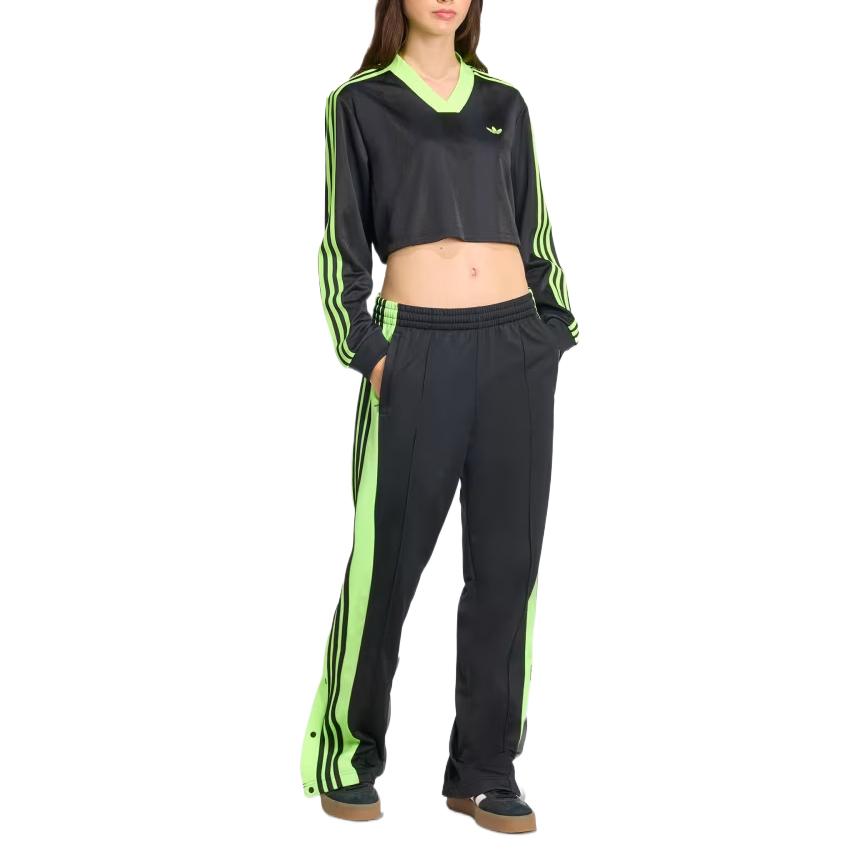 Adidas Originals Adicolor Soccer Jacquard Crop Long Sleeve Top JV9737