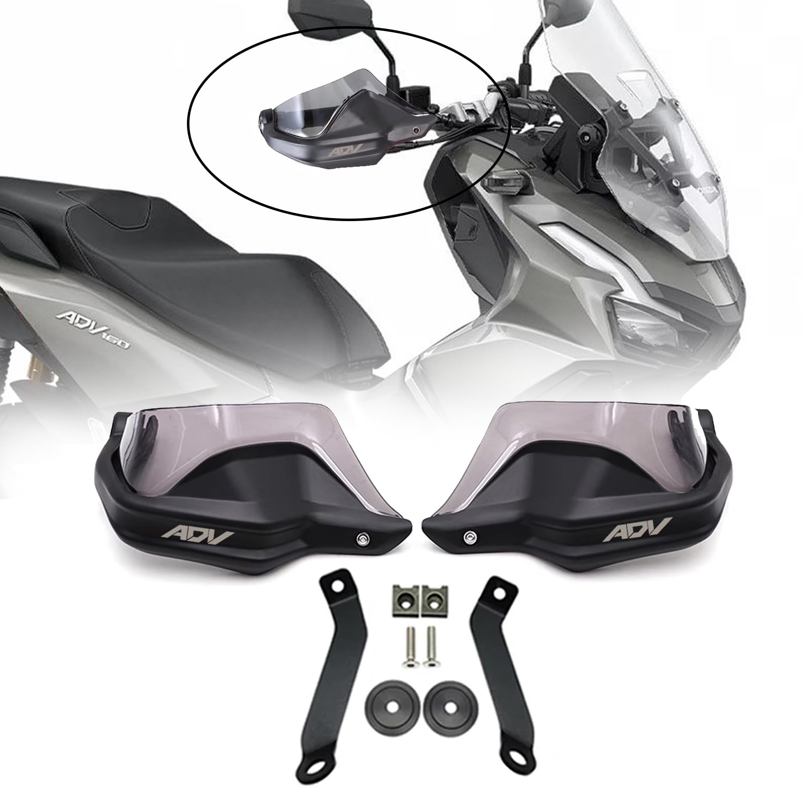 

MAORANG Motorcycle Hand Guards for ADV 160 Wind Smoke Gray ADV160, ADV150, 150, (2024-2025), Windproof, Dual-Handed Protection, (2022-2025)