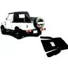Nová náhradní měkká střecha pro Suzuki Samurai SJ413 SJ410 Černý džínový materiál Průhledné okno