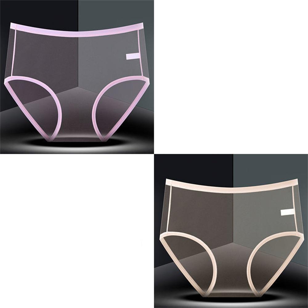 1/2pcs Full Transparent Briefs for Women Perspective Underwear Sexy Low Waist Panties Lingerie Plus Size L-XXXL