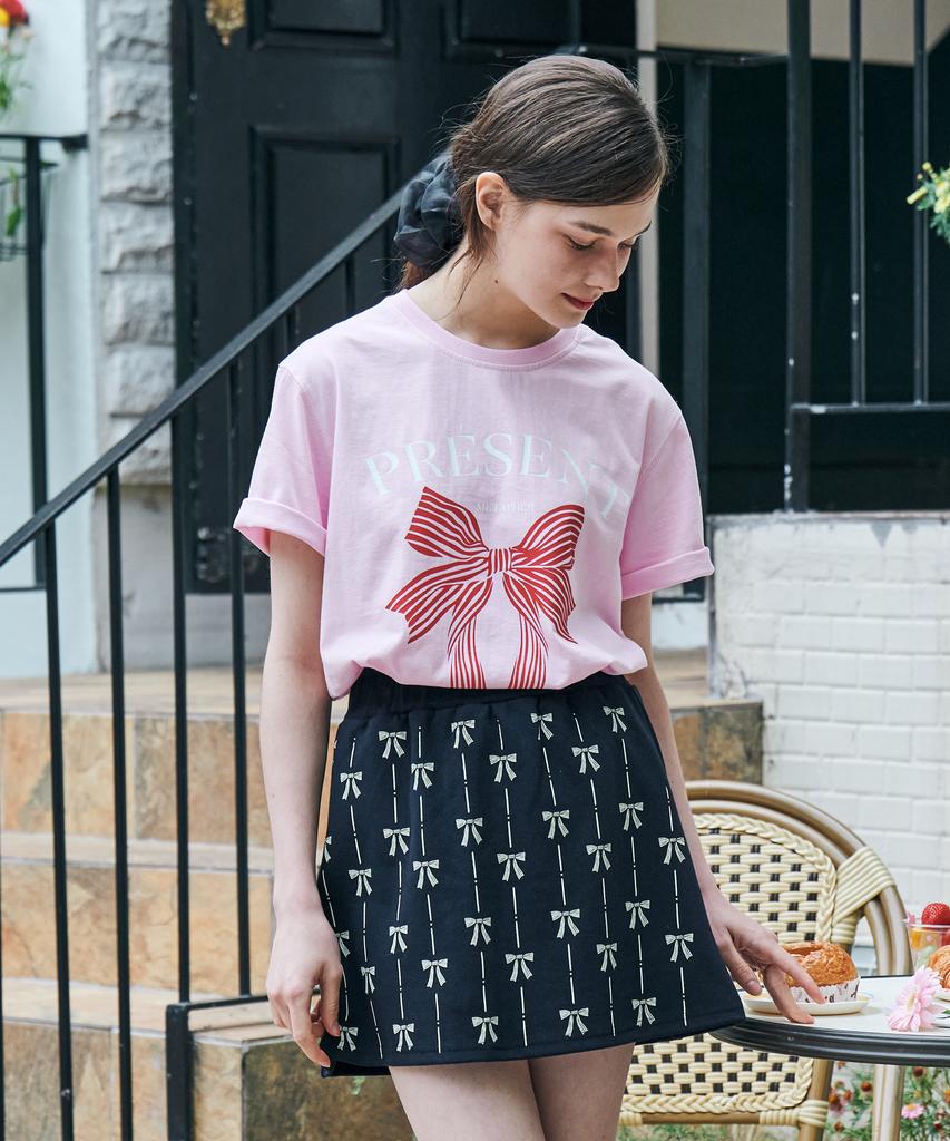 Metapeo Met Gift Printed Short Sleeve T-Shirt Pink