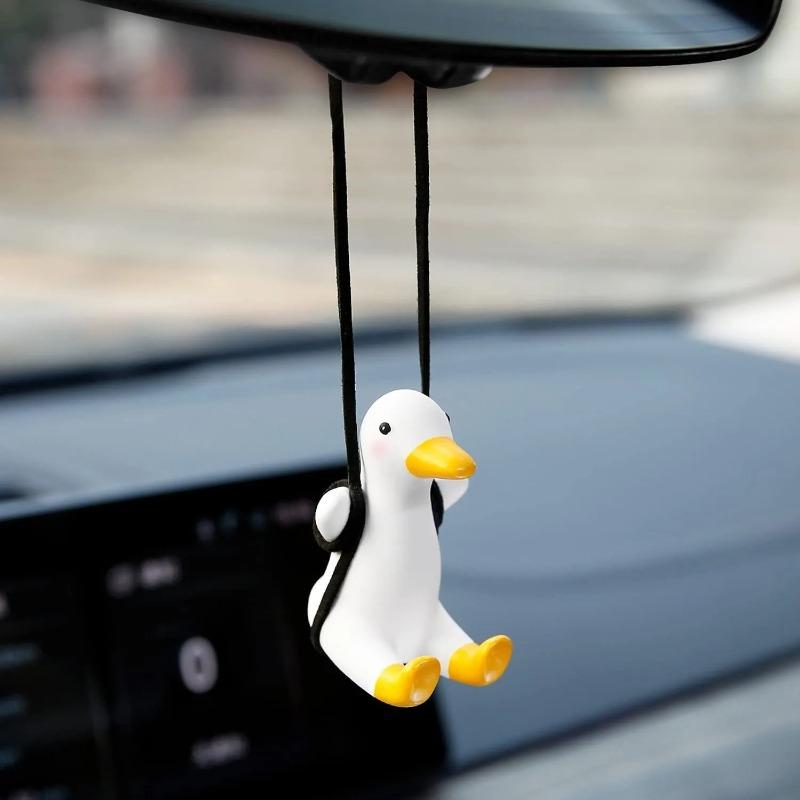Rearview Mirror Decoration Car Pendant - 1PC Cute Swinging Sunglasses Duck Hanging Swing