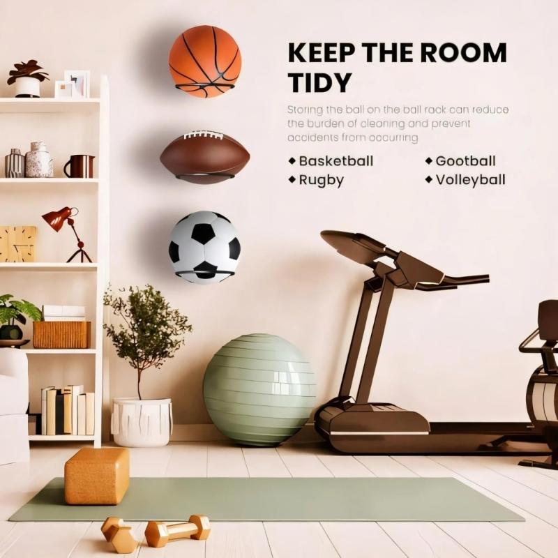 4 Stück Universal-Sportballhalter mit sicherem Griff Basketball-Ausstellungsständer für Trainingsraum und Ladenauslagen Langlebig