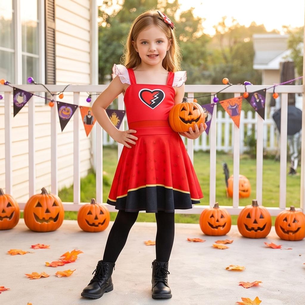 Girls Costume Dress for Dress-Up Role Play and Cosplay, Fancy Outfit for Halloween Birthday and Stage Play