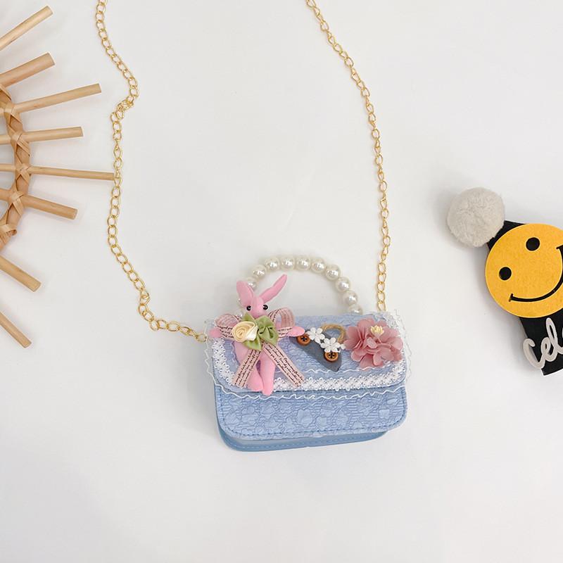 

Stylish Pink And White Bunny Shoulder Bag For Kids With Cute Design Perfect For Playdates And Casual Outings Pink Rabbit Blue