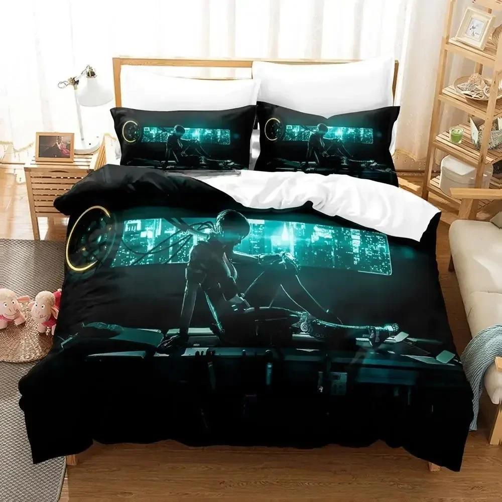 

Комплект постельного белья Ghost In The Shell Single Twin Full Queen King Size Bed Set Adult Kids Bedroom Duvetcover Sets 3D Anime Bed Shelf Set 70x133cm 2pcs