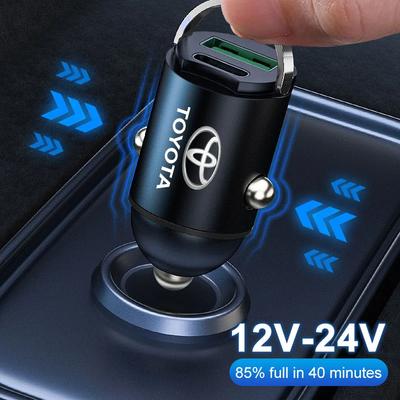 1 Unidad 100W/200W Cargador de Coche USB Tipo-C Adaptador de Carga Rápida Para Toyota Camry Corolla Yaris Chr Auris Avensis T25 Accesorios de Coche