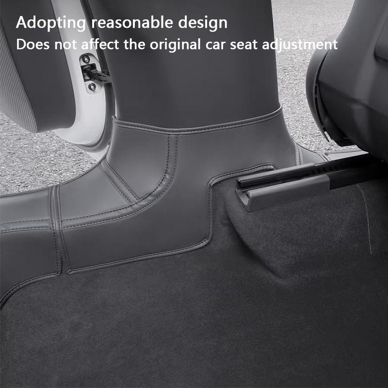 For Tesla Model YL 6-Seater Front Rear Door Sill Protector Leather Threshold Bumper Strip Guards Anti-kick Pads Car Accessories