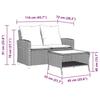 2 Seater Garden Sofa with Cushions & Table Beige Poly Rattan