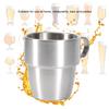 280ml Langlebiger doppelwandiger Edelstahl Bar Bierkrug mit Griff Weithalsbecher