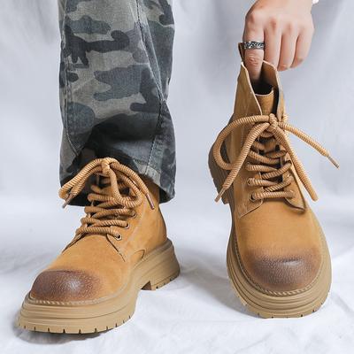 Martin Boots Men's Spring and Autumn 2025 New Men's Shoes British Style Tooling Rhubarb Boots Short Boots 66687-R