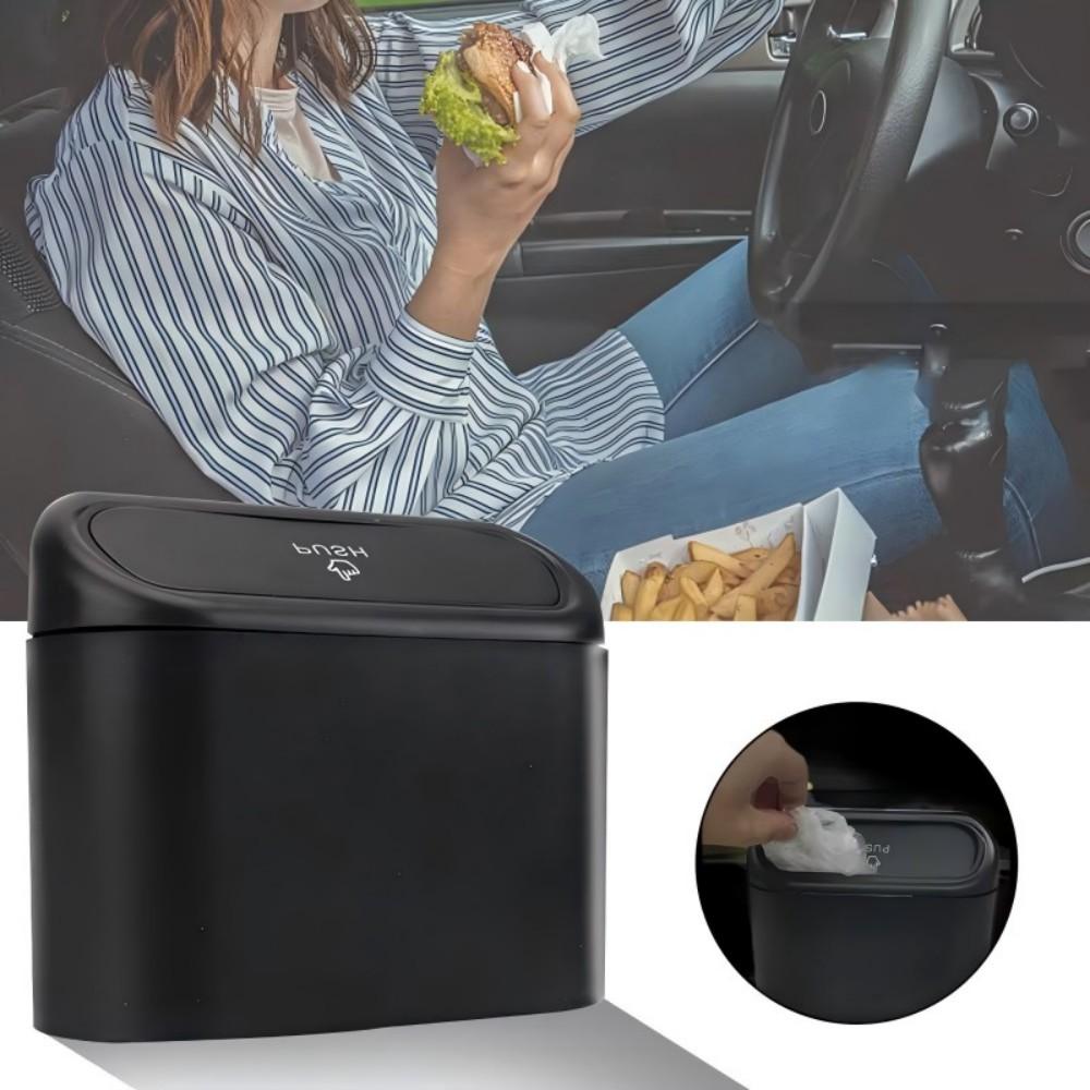 Car Trash Can with Lid Universal Vehicle Mini Leakproof Garbage Bin Car Organizer Storage for Front Back Seat Vehicle supplies