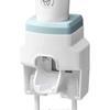 Toothpaste Dispenser and Toothbrush Holder, Wall Mount (Blue)