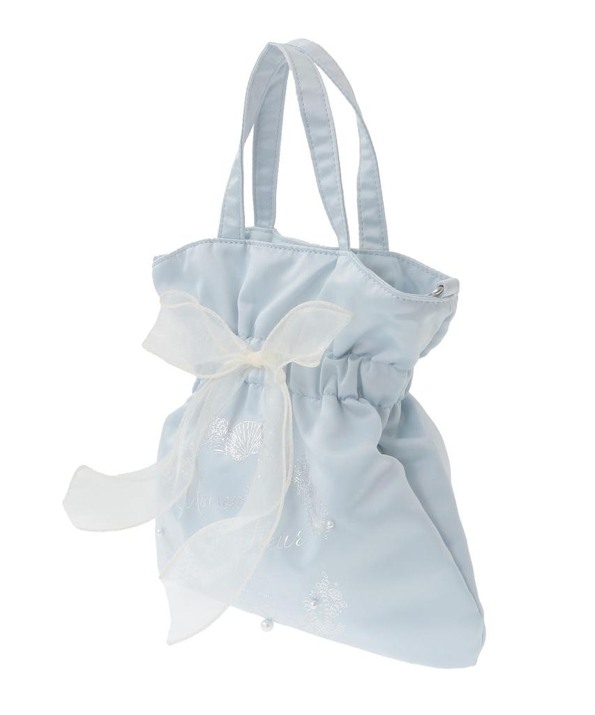 Maison de Fleur Muschel-Print Band 2-Wege-Tragetasche, Hellblau, Damen