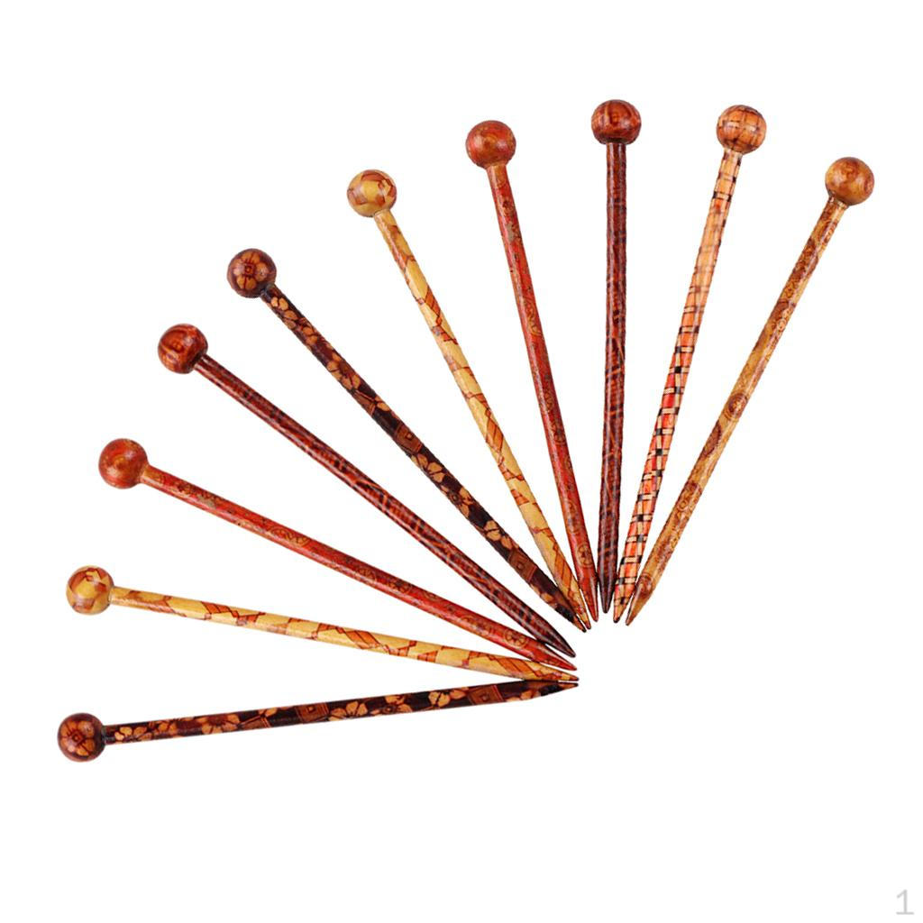 

10 деревянных заколок для волос, палочка для еды в стиле ретро для женщин и женщин