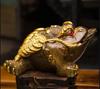 1 PCS Resin Color-Changing Tea Pet Figurine Statue with Coin Ornament Boutique Table Decoration Accessories Crafts