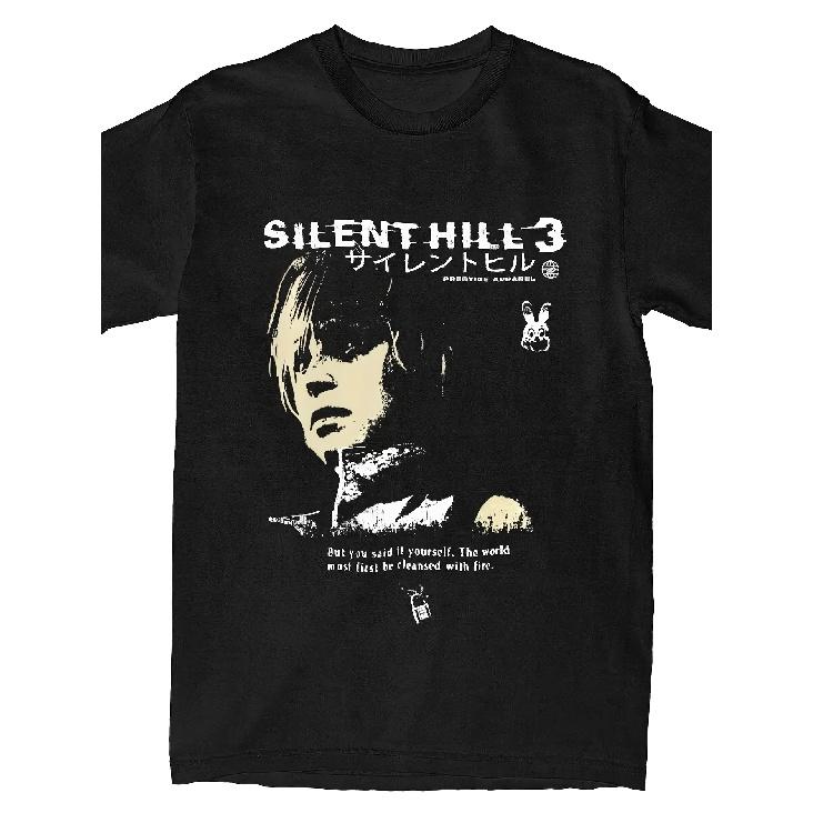 S ilent Hill 3 SH3 Heather T-Shirt Horror Game Harajuku T-Shirts Kurzarm Streetwear Sommer 100% Baumwolle Rundhals Oversized T-Shirts