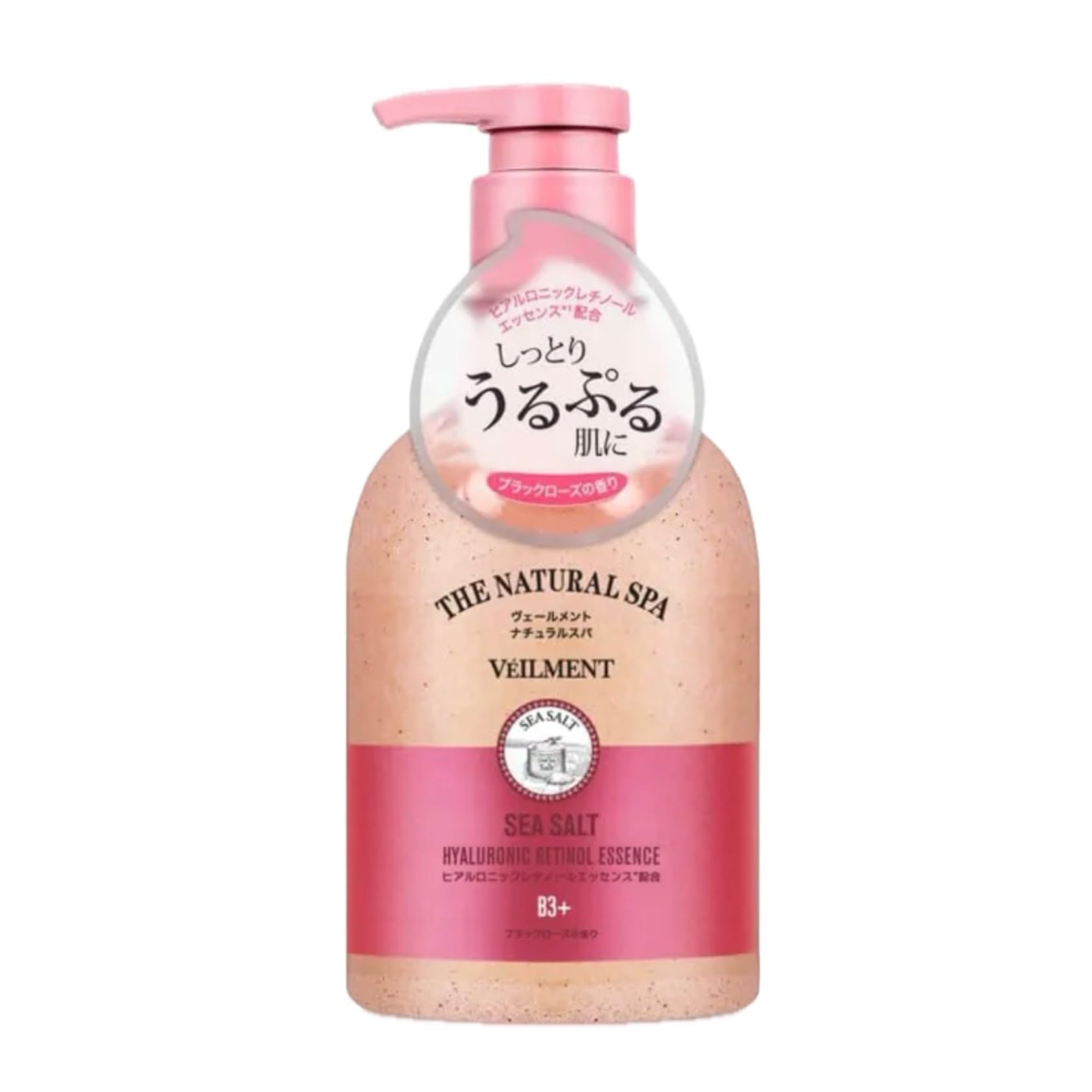 

Veilment Natural Spa Exfoliating and Moisturizing Scrub in Body Soap 400ml Rose Korean Cosmetics (Black Scent)
