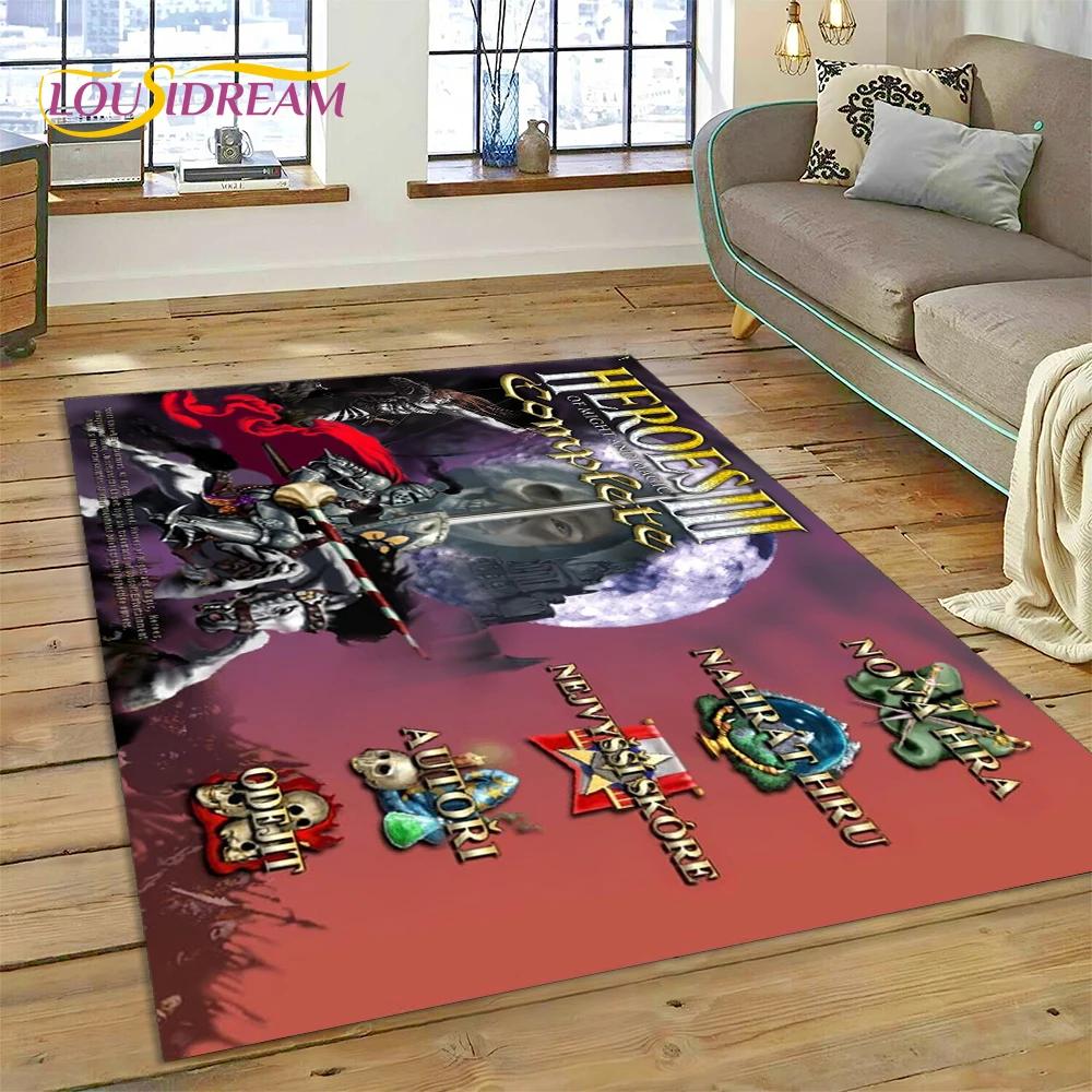 Heroes of Might and Magic Retro Hry Koberec Rohožka do Ložnice Obývacího Pokoj Domácí Dekorace Pohovky, Dětská Hra Velká Dekorace Podložka na Podlahu